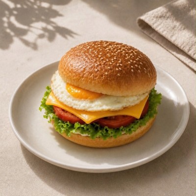 Burger Trứng Phô Mai